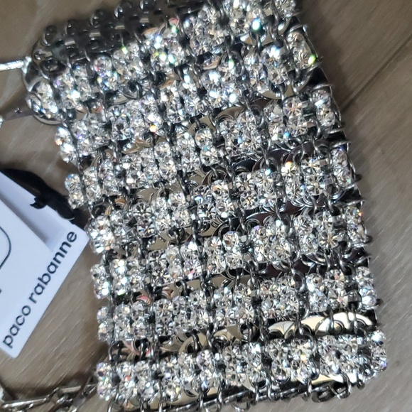 Glitzy! NWT Paco Rabanne Iconic Rhinestone 1969 Nano Bag - Picture 4 of 13